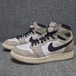 Nike Air Jordan 1 Retro High Cement "Elephant" 5Y‎ / 6.5 Women's